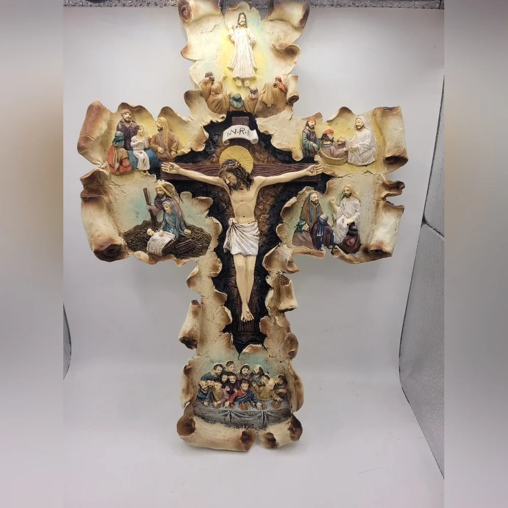 Rustic Religious Wall Cross Decor